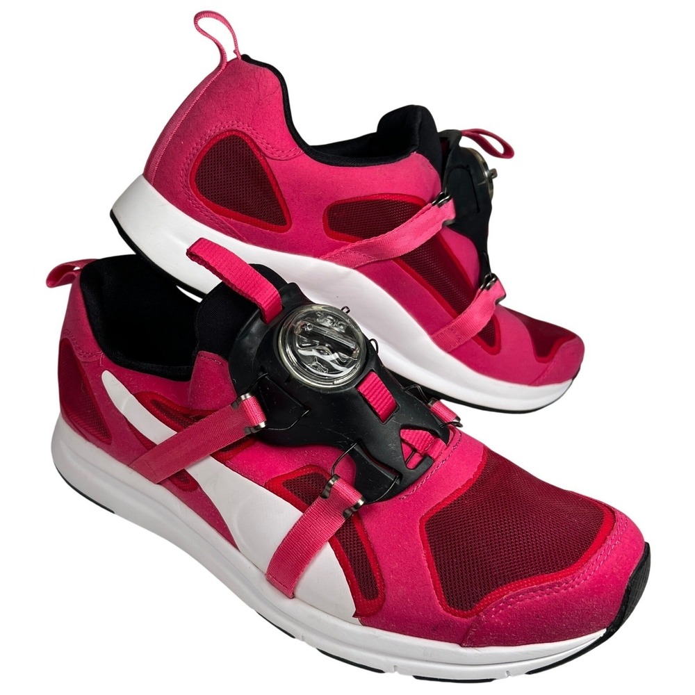 Puma Disc Blaze Sneakers Mens 11 Pink White Laceless Running Shoes